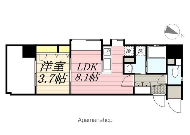 【福岡市博多区博多駅前のマンションの間取り】