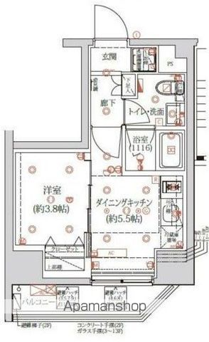 クオリタス浅草橋の間取り写真