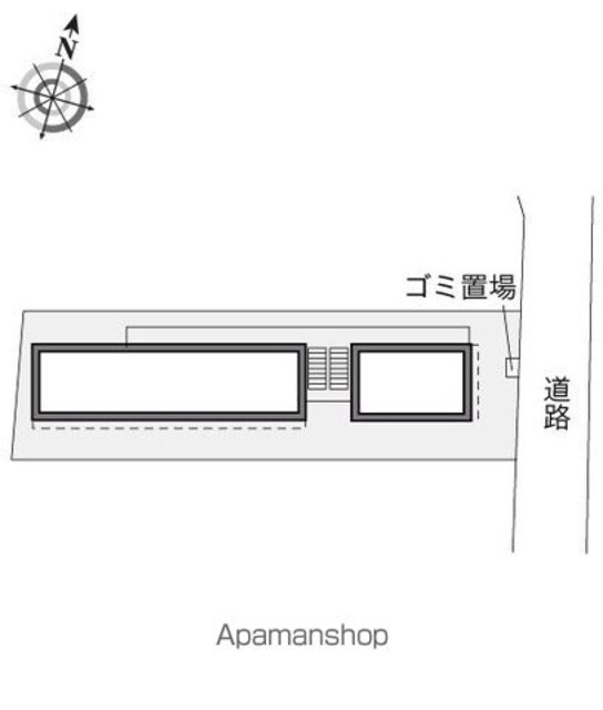 レオパレス南阿佐ヶ谷エクセル[1K/19.87m2]の配置図