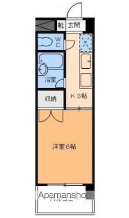 愛媛県松山市緑町１丁目[1K/19.8m2]の間取図
