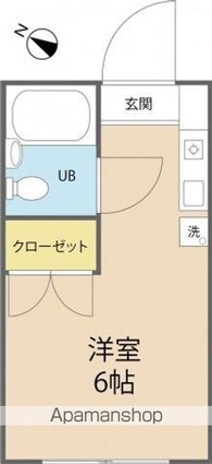 シティハイム９２[1K/17m2]の間取図