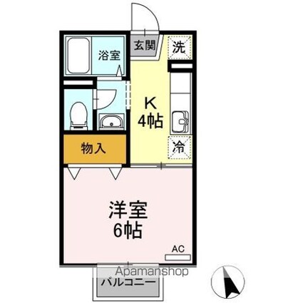 グリーンハイツ神田　Ｂ棟[1K/23.27m2]の間取図
