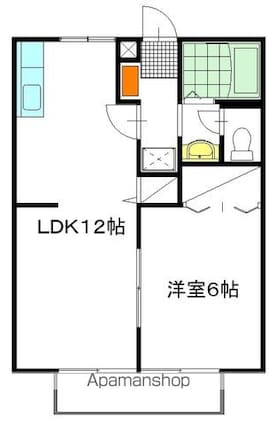 サンハイツ上坪[1LDK/40.92m2]の間取図