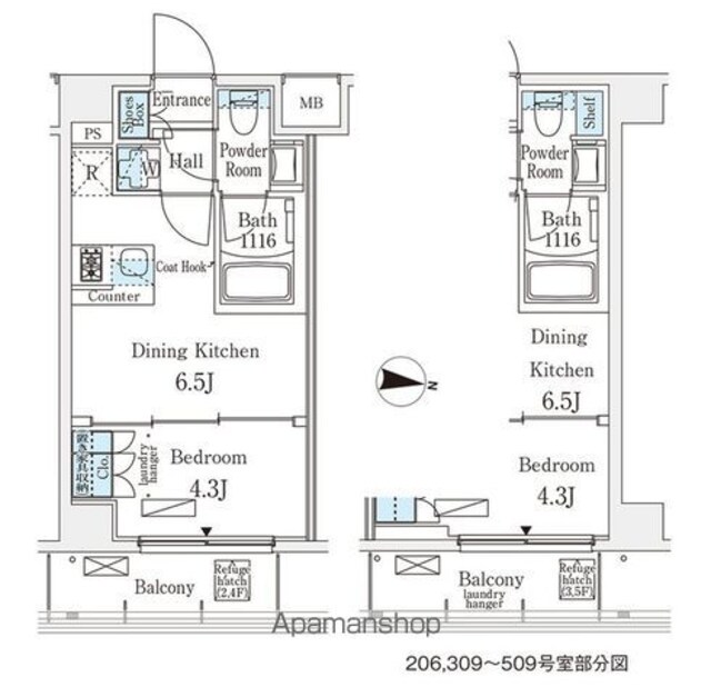 メゾン・クロイゾン[1DK/25.52m2]の間取図