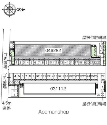 宮崎県宮崎市源藤町原田[2DK/46.83m2]の配置図