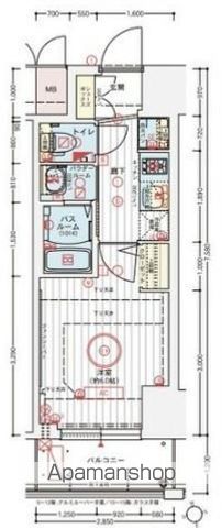 【大阪市浪速区日本橋東のマンションの間取り】