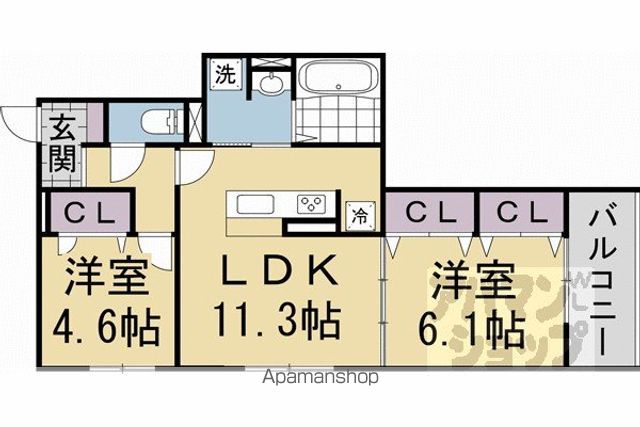 GRAMM北浜の間取り写真