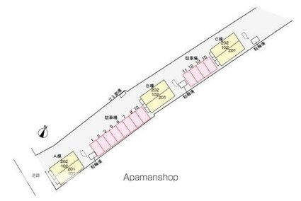 エスポワール土居　Ａ[1R/29.42m2]の配置図