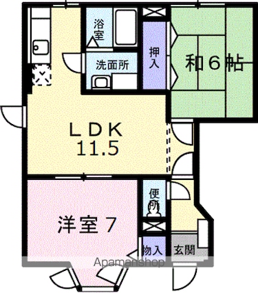 サンライズコート[2LDK/53.51m2]の間取図
