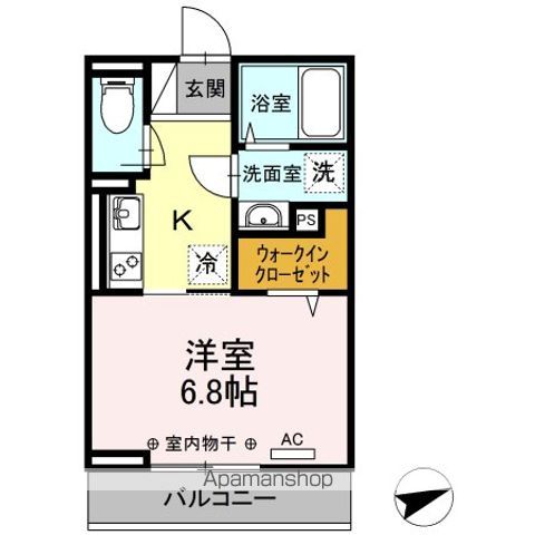 【立川市富士見町のアパートの間取り】