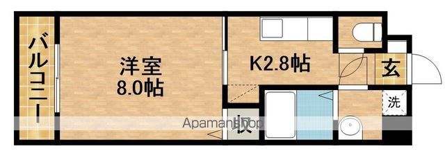 アップル第7マンションの間取り写真