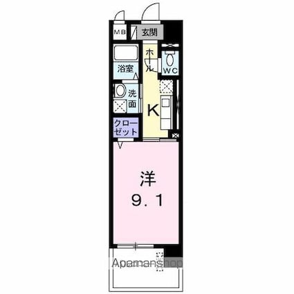 モア　ドリーム[1K/30.96m2]の間取図