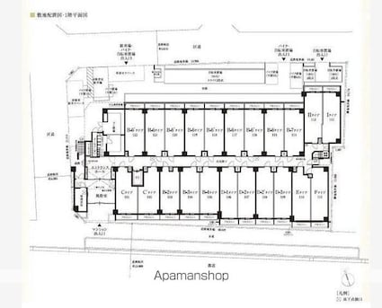 プレール・ドゥーク練馬中村橋[1K/25.74m2]の配置図