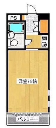 アルファ二番町[1K/17.17m2]の間取図