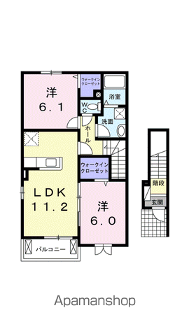 伊予郡砥部町 2階建 築9年の間取り写真