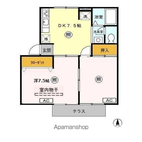 ジュネスなかじま ABの間取り写真
