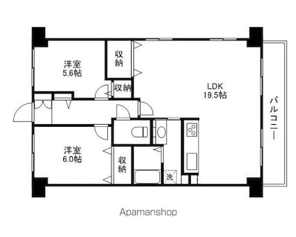 ＣＵＲＥＺＺＡ瀬田西[2LDK/70.2m2]の間取図