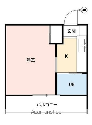 メゾンドペルル[1R/19.27m2]の間取図