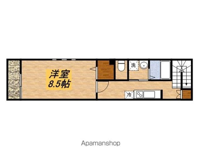 アネックスＡ[1K/39m2]の間取図