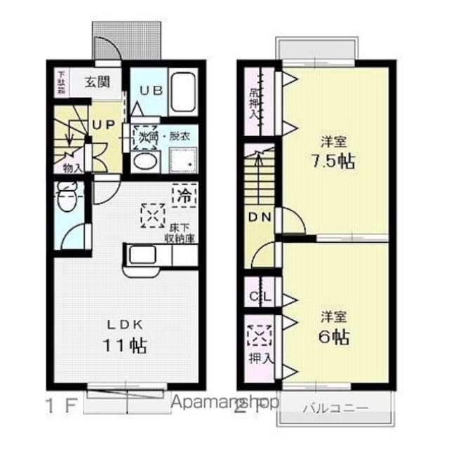 Ｌｅ　ｓｏｌｅｉｌ[2LDK/59.5m2]の間取図