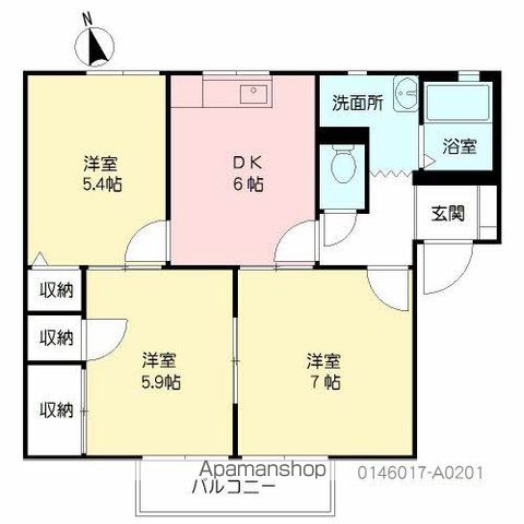 アーバン森町 A棟の間取り写真