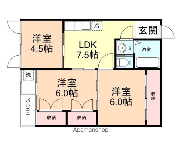 シャトー安野屋の間取り写真