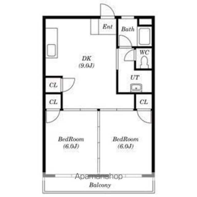 レスピラーレ[2DK/42.3m2]の間取図