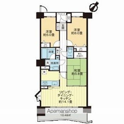 ライオンズマンション千葉グランドタワーの間取り写真