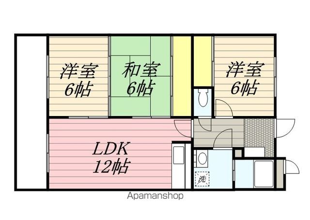 【福岡市東区若宮のマンションの間取り】