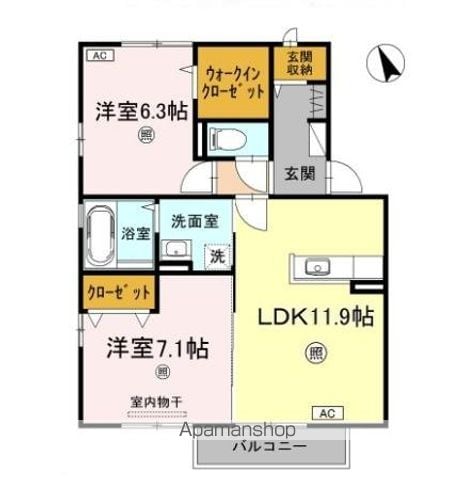 レーベン ヒルズ A棟の間取り写真