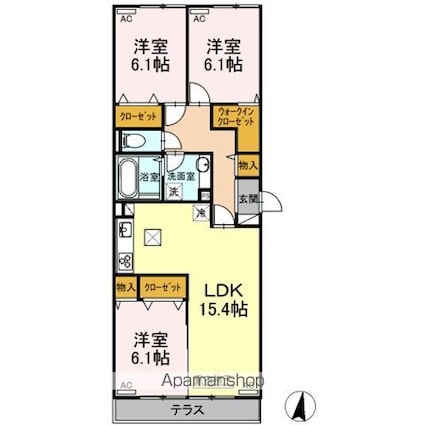 フレッチェ・ボスコⅠ（１）[3LDK/80.51m2]の間取図
