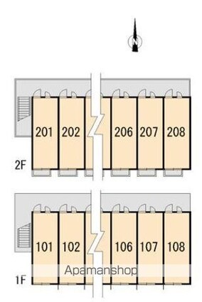 レオパレスＫ　ＣＯＵＲＴ[1K/23.18m2]の配置図