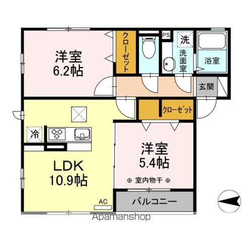 【葛飾区白鳥のアパートの間取り】