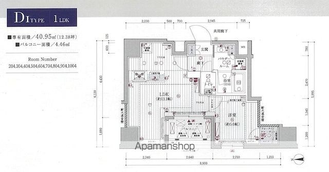 台東区千束のマンションの間取り