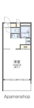 レオパレスカサグランデ[1K/26.49m2]の間取図