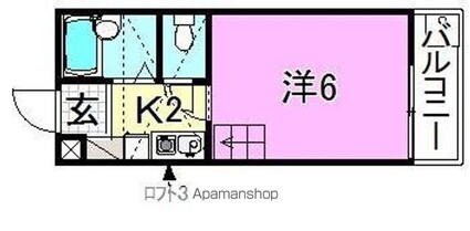 フレグランス北条[1K/17.8m2]の間取図