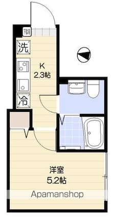 エクセラン立石[1K/18.84m2]の間取図