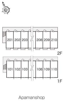 レオパレス南の風　Ⅰ[1K/23.18m2]の配置図
