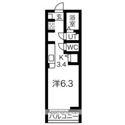 ＲＳ　Ｒｅｓｉｄｅｎｃｅ[1R/22.35m2]の間取図