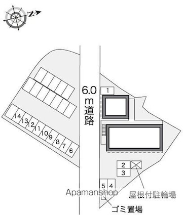 レオパレス今井[1K/23.18m2]の配置図