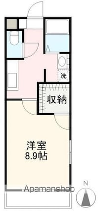 エステート西町[1K/30.19m2]の間取図