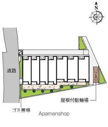 レオネクストすこやか[1K/26.37m2]の配置図