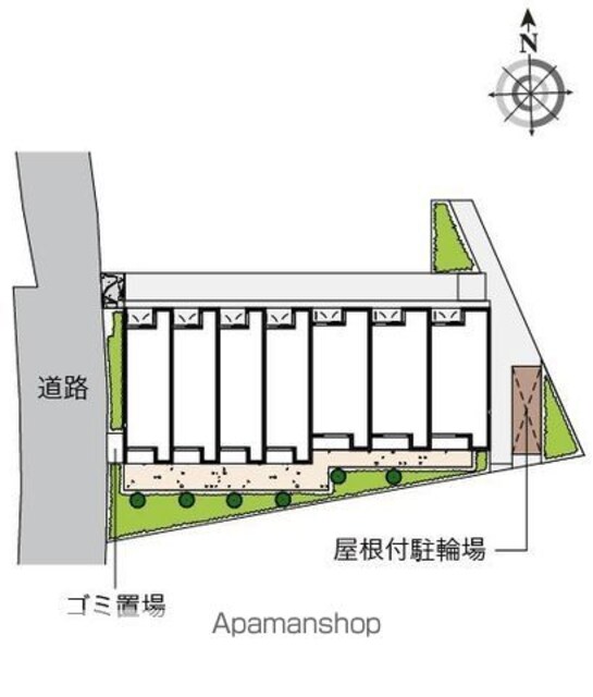 レオネクストすこやか[1K/31.42m2]の配置図