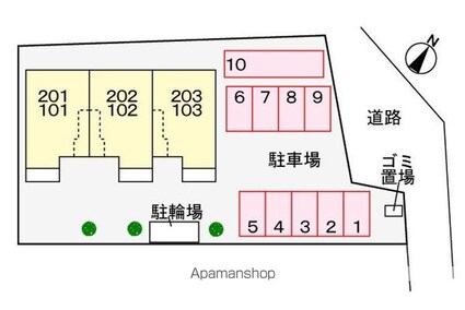 リトルコッティ[2LDK/57.63m2]の配置図