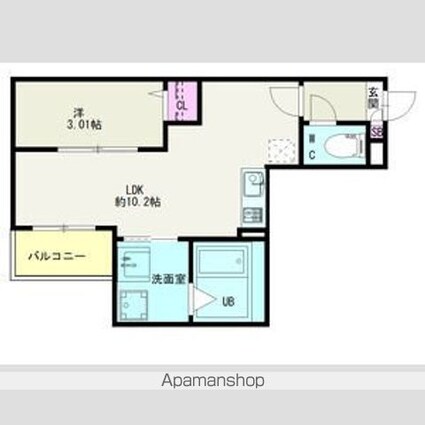 Ｊａｃｋ　ｄａｉｋｏⅡ[1LDK/31.14m2]の間取図