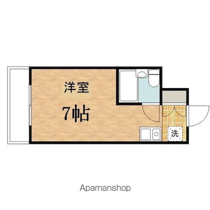 ハイツセラン[1R/16.5m2]の間取図