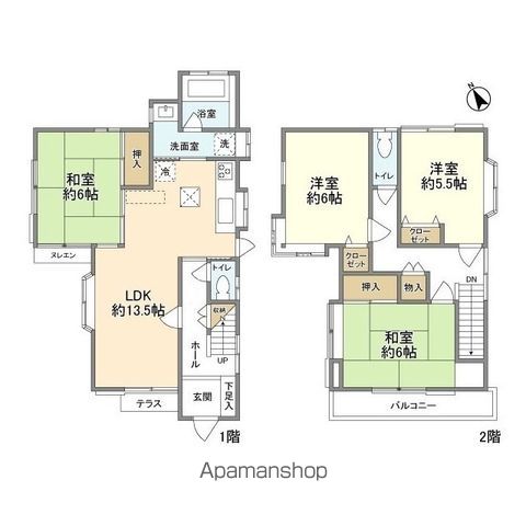 東武鉄道野田線 大和田駅 徒歩10分 2階建 築33年の間取り写真