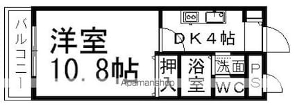リビングアレイＫ[1DK/32.4m2]の間取図