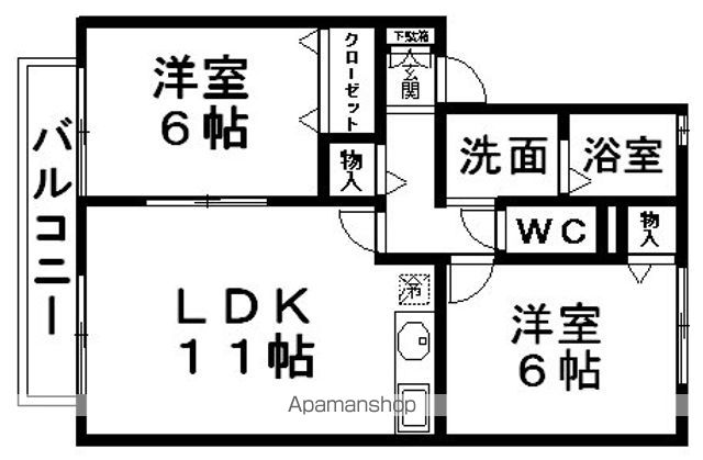 シャン クライン Cの間取り写真