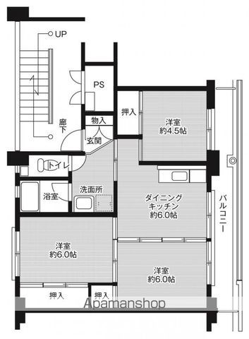 ビレッジハウス大内2号棟の間取り写真